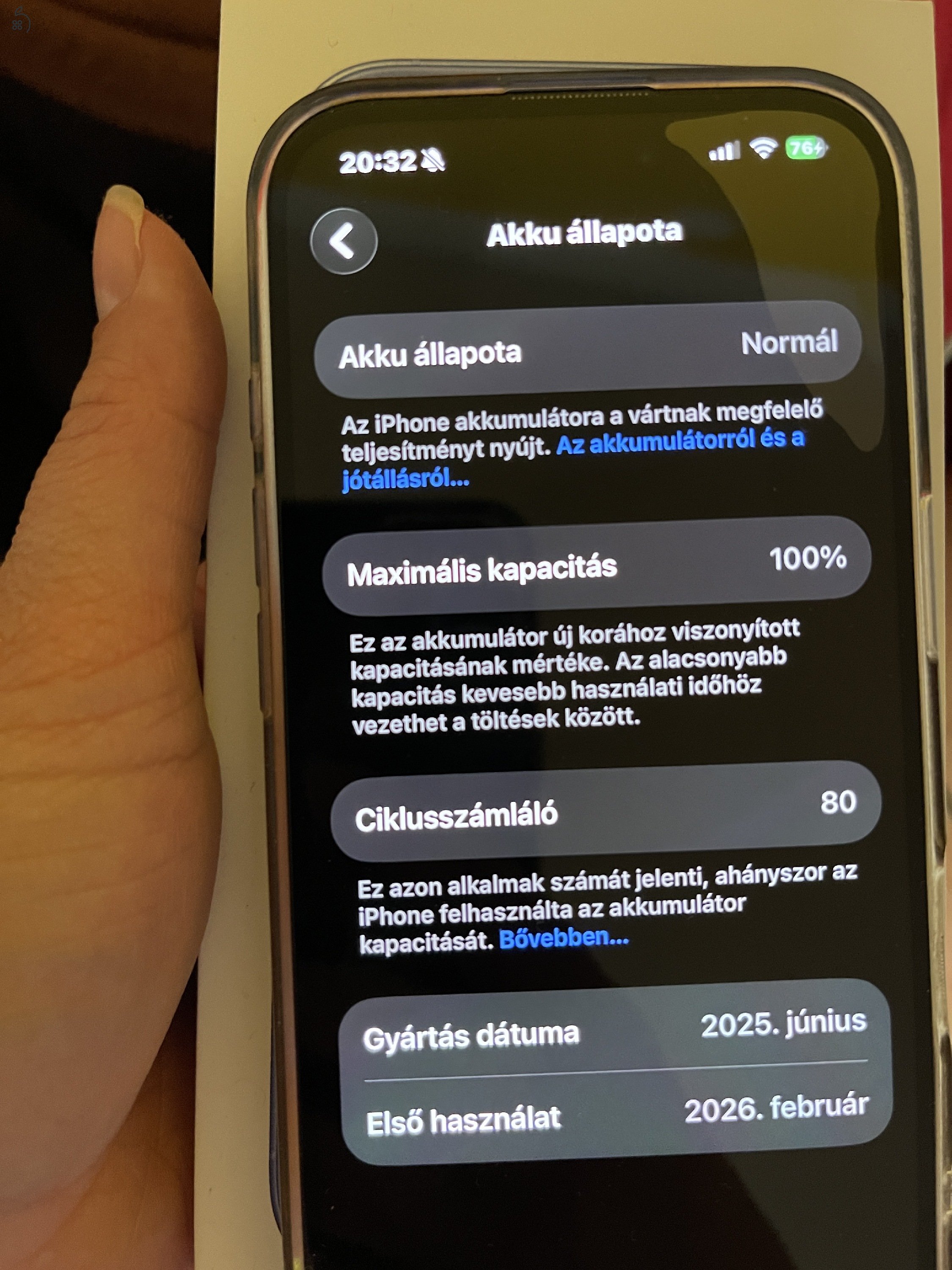 iPhone 16 128 gb kék