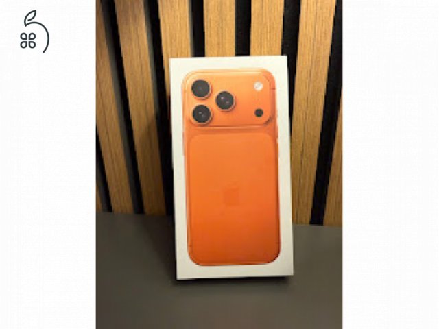 Új iPhone 17 Pro Cosmic Orange 256GB gyárilag kártya-független, apple világgaranciával