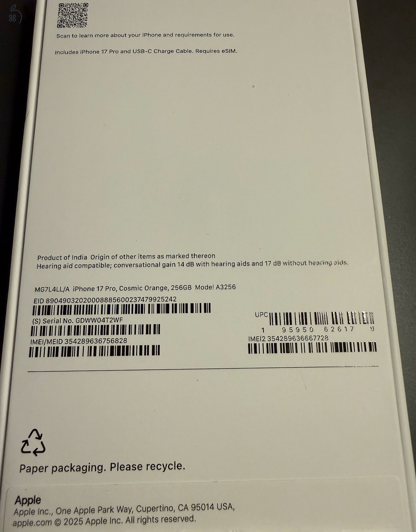 Új iPhone 17 Pro Cosmic Orange 256GB gyárilag kártya-független, apple világgaranciával