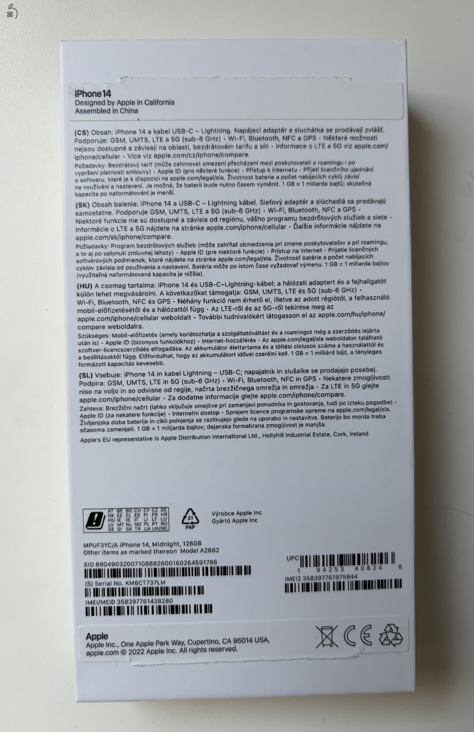 Iphone 14 128 Gb mobiltelefon eladó