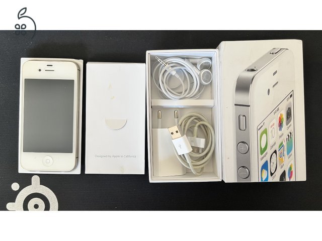 iPhone 4s 8GB Fehér – Gyűjtői állapot, minden gyári tartozékkal!
