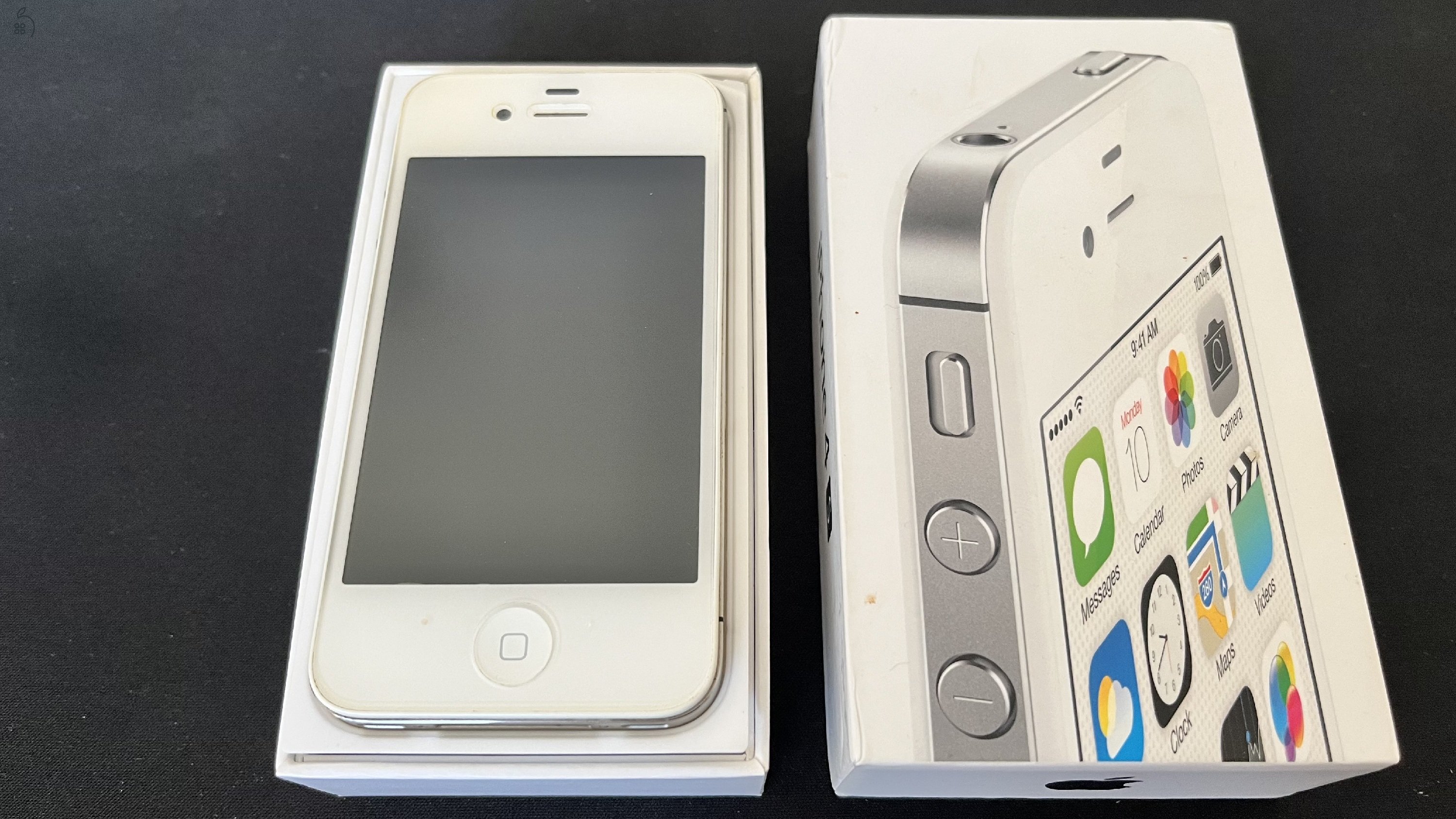 iPhone 4s 8GB Fehér – Gyűjtői állapot, minden gyári tartozékkal!