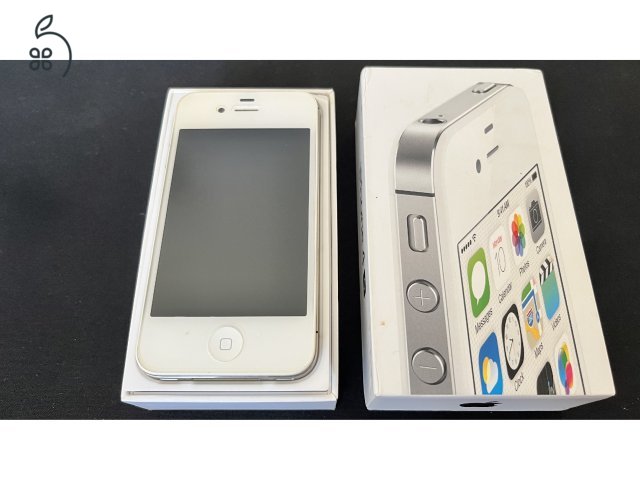 iPhone 4s 8GB Fehér – Gyűjtői állapot, minden gyári tartozékkal!