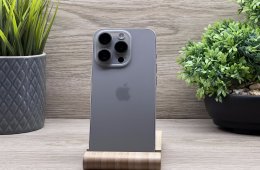 Hibátlan iPhone 15 Pro Natural Titanium 128GB 2 ÉV Garanciával