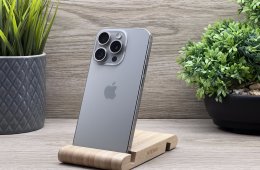 Hibátlan iPhone 15 Pro Natural Titanium 128GB 2 ÉV Garanciával