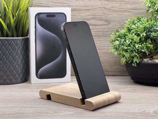 Hibátlan iPhone 15 Pro Black Titanium 128GB 2 ÉV Garanciával 92%