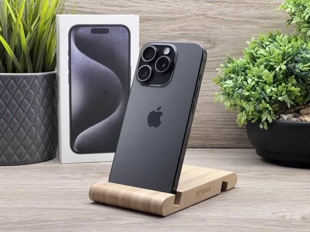 Hibátlan iPhone 15 Pro Black Titanium 128GB 2 ÉV Garanciával 92%