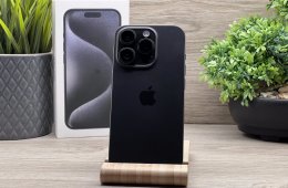 Hibátlan iPhone 15 Pro Black Titanium 128GB 2 ÉV Garanciával 92%
