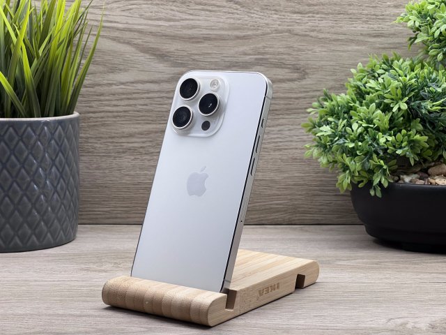 Hibátlan iPhone 15 Pro White Titanium 128GB 2 ÉV Garanciával 100%