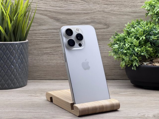 Hibátlan iPhone 15 Pro White Titanium 128GB 2 ÉV Garanciával 100%