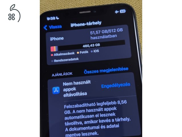 512 Gb-os makulátlan iPhone XS Max