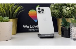 iPhone 15 Pro Max 256GB Fehér Titán, Független - 1ÉV Garancia, Számla