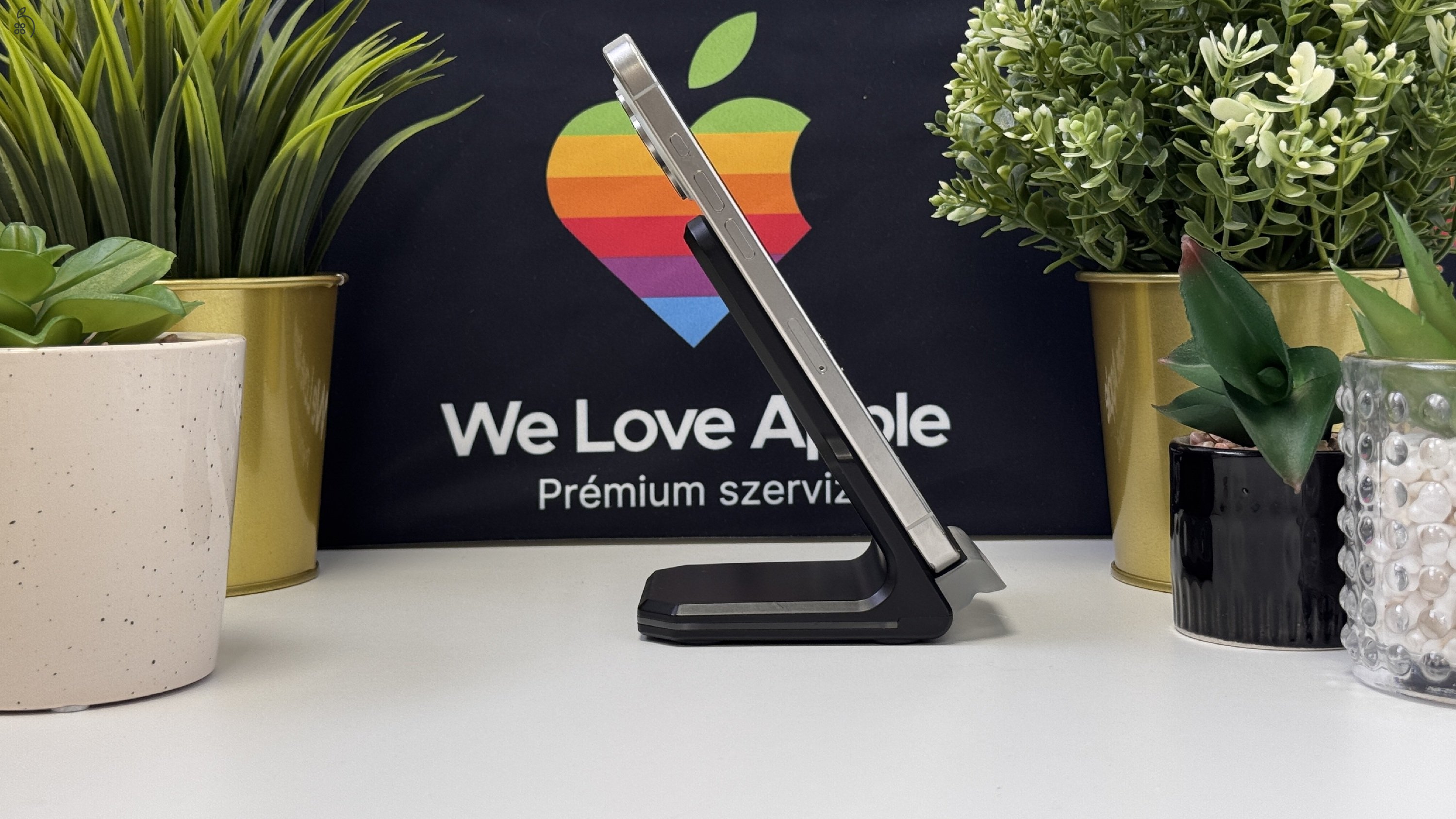 iPhone 15 Pro Max 256GB Fehér Titán, Független - 1ÉV Garancia, Számla