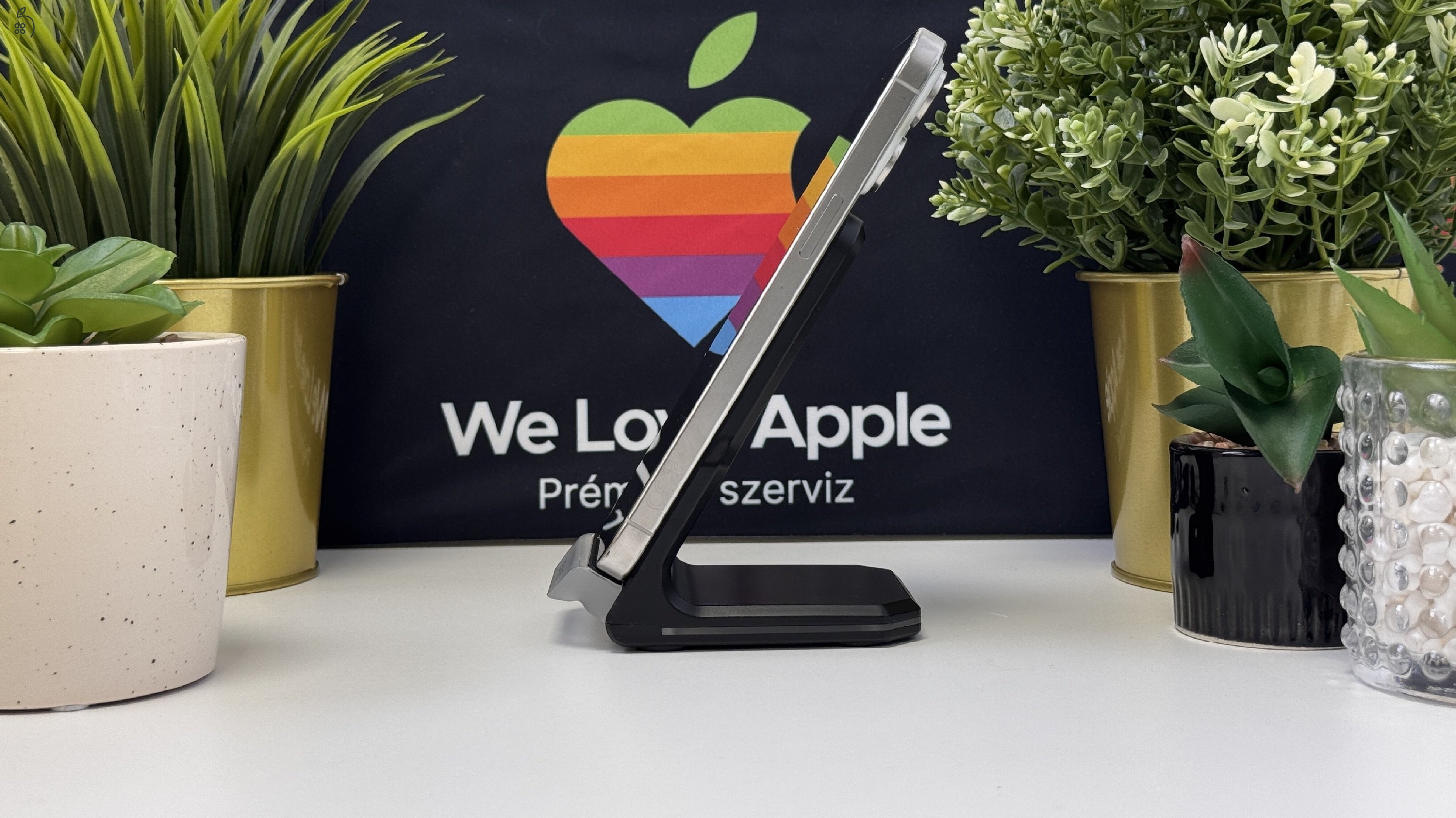 iPhone 15 Pro Max 256GB Fehér Titán, Független - 1ÉV Garancia, Számla