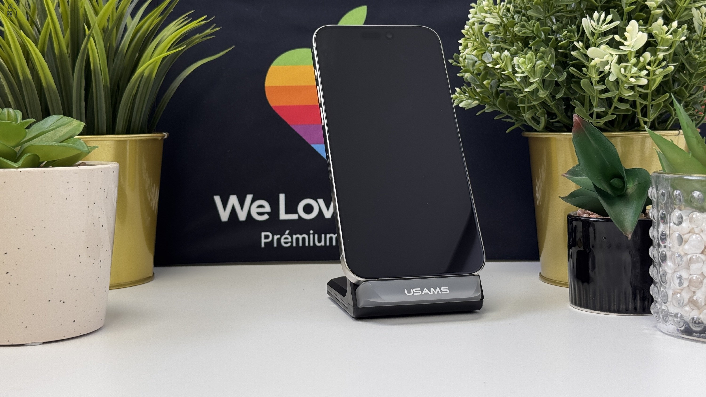 iPhone 15 Pro Max 256GB Fehér Titán, Független - 1ÉV Garancia, Számla