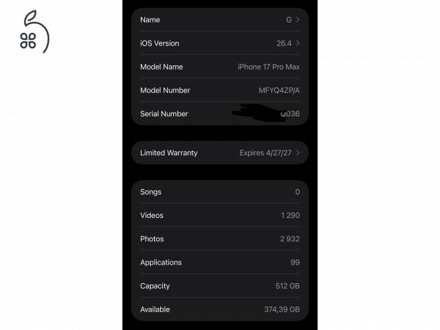 iPhone 17 Pro Max 512 GB - ÚJ