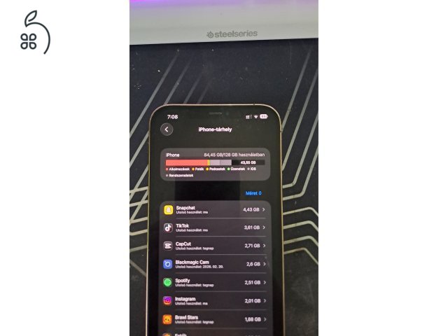 iPhone 12 Pro Max 95% akku, Face ID működik