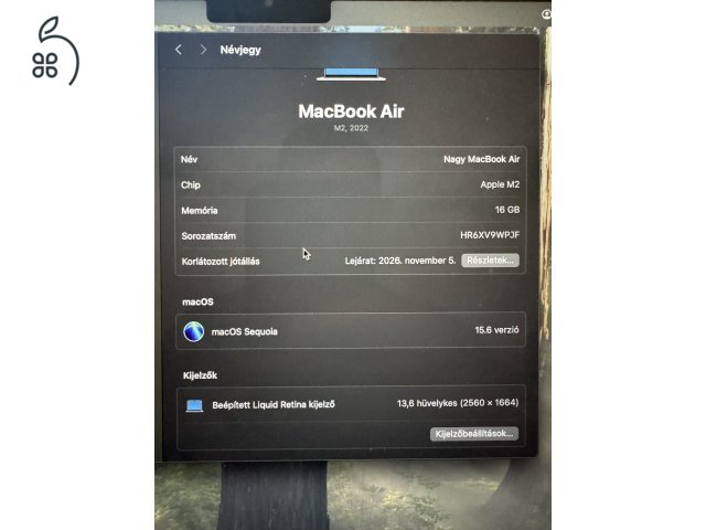 MacBook Air M2, 100%-os akksi, 5 év garancia ❗️