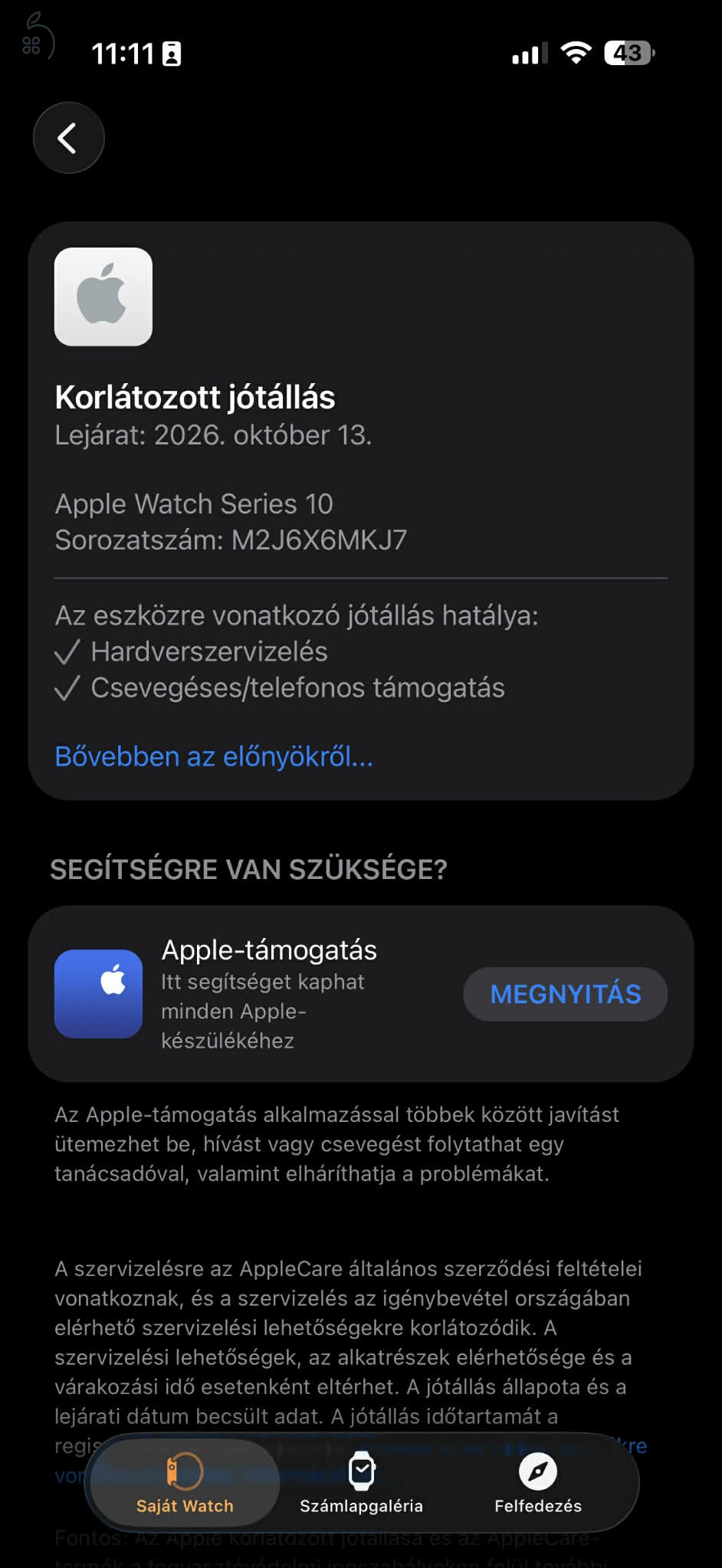 APPLE WATCH SERIES 10 46MM TITANIUM BLACK  APPLE GARANCIA 2026.10.13-IG