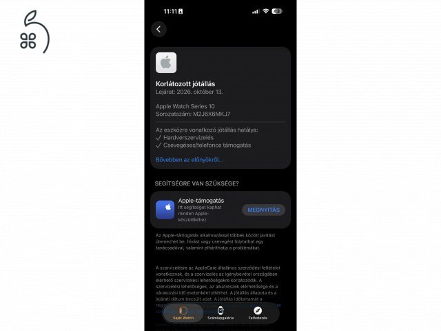 APPLE WATCH SERIES 10 46MM TITANIUM BLACK  APPLE GARANCIA 2026.10.13-IG