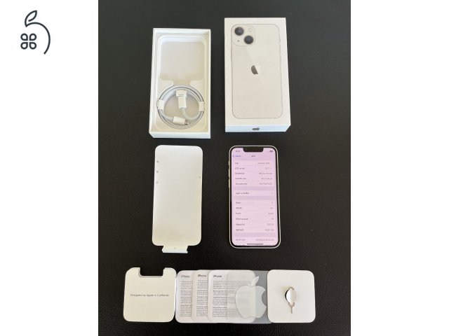 APPLE iPhone 13 Mini 128GB - Starlight (Fehér színű) Újszerű-Kártyafüggetlen