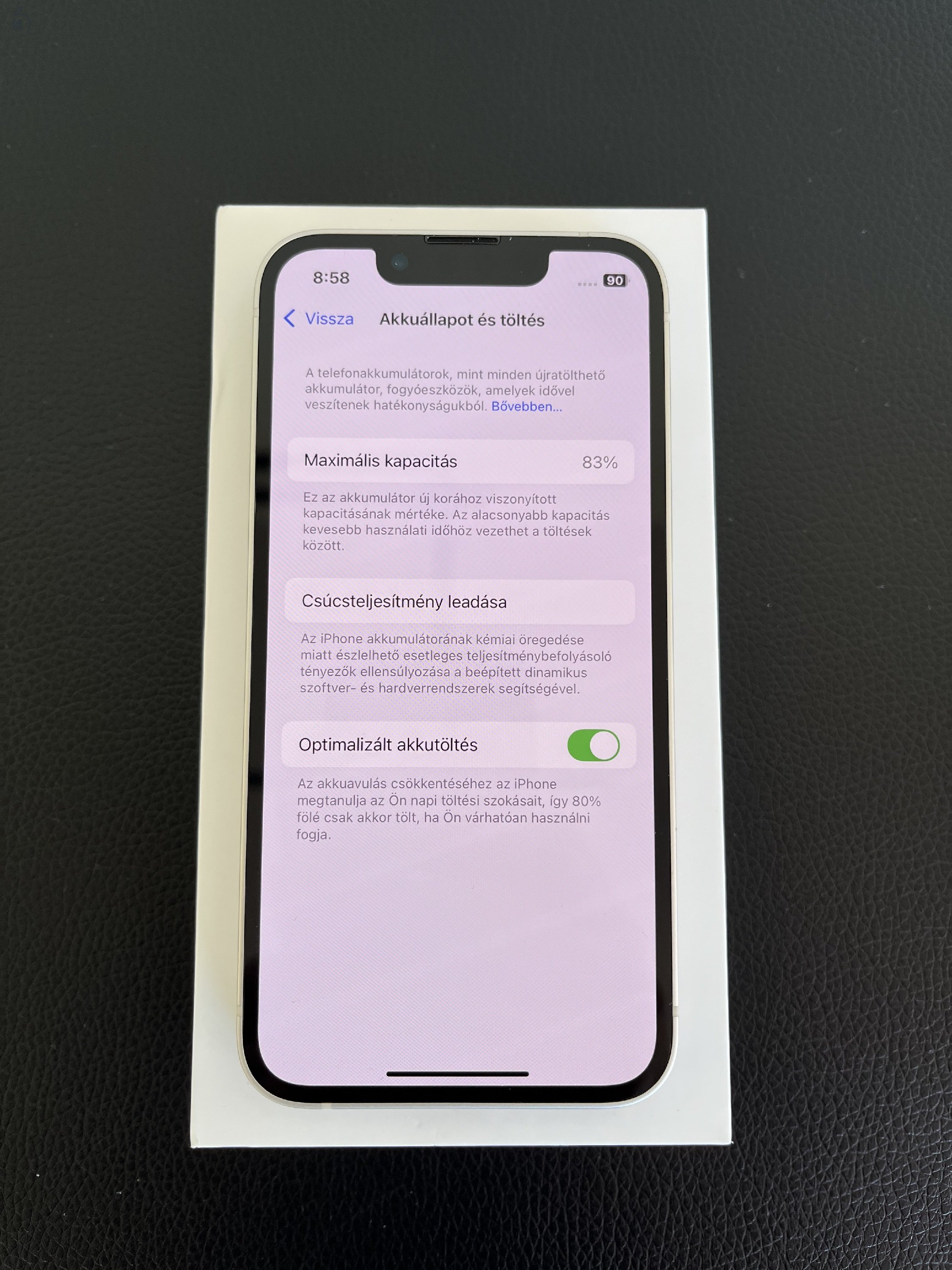 APPLE iPhone 13 Mini 128GB - Starlight (Fehér színű) Újszerű-Kártyafüggetlen
