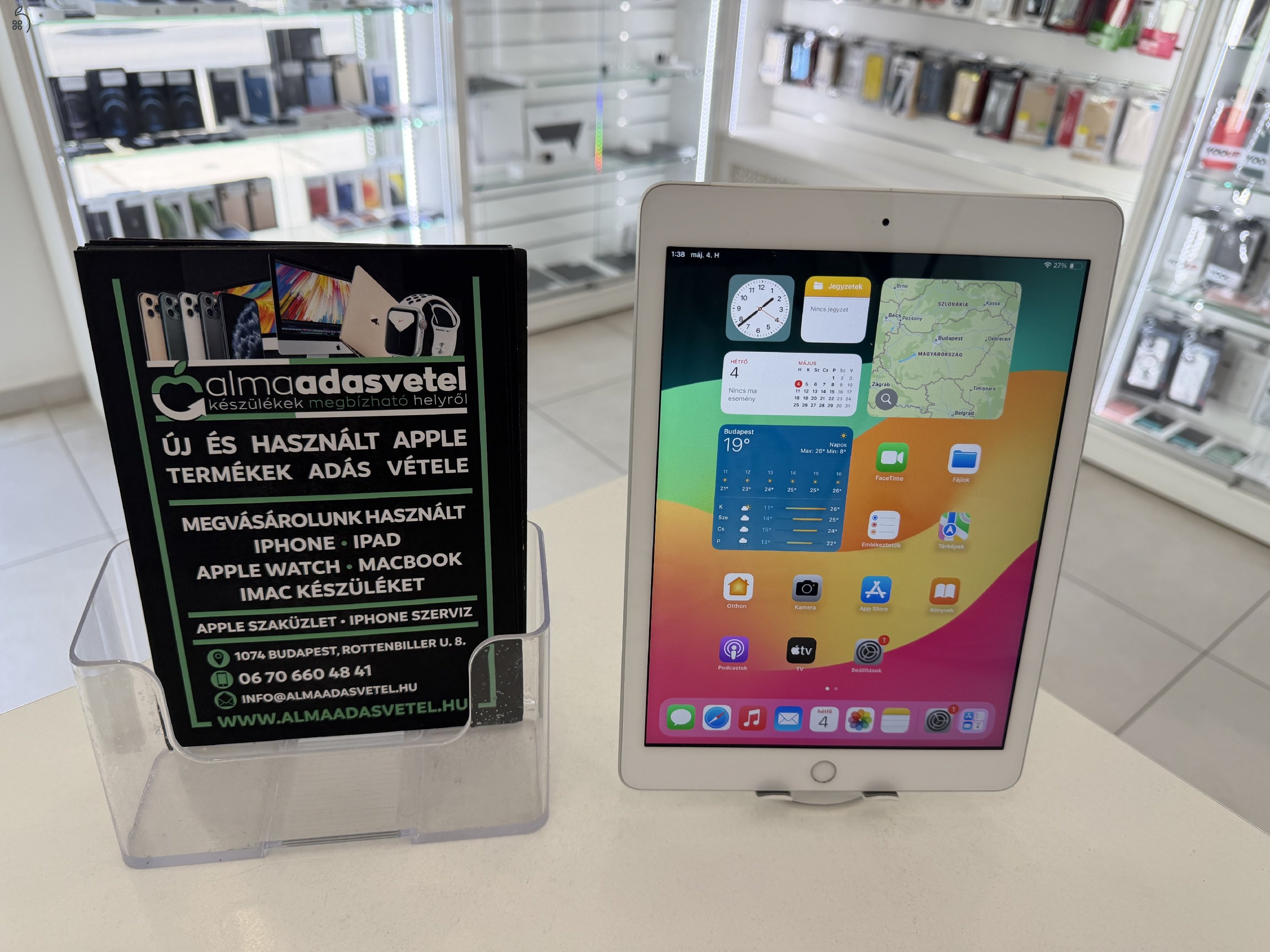 iPad 6th. 32GB Cellular Használt/1 hónap gar./Akku 80%/p4847