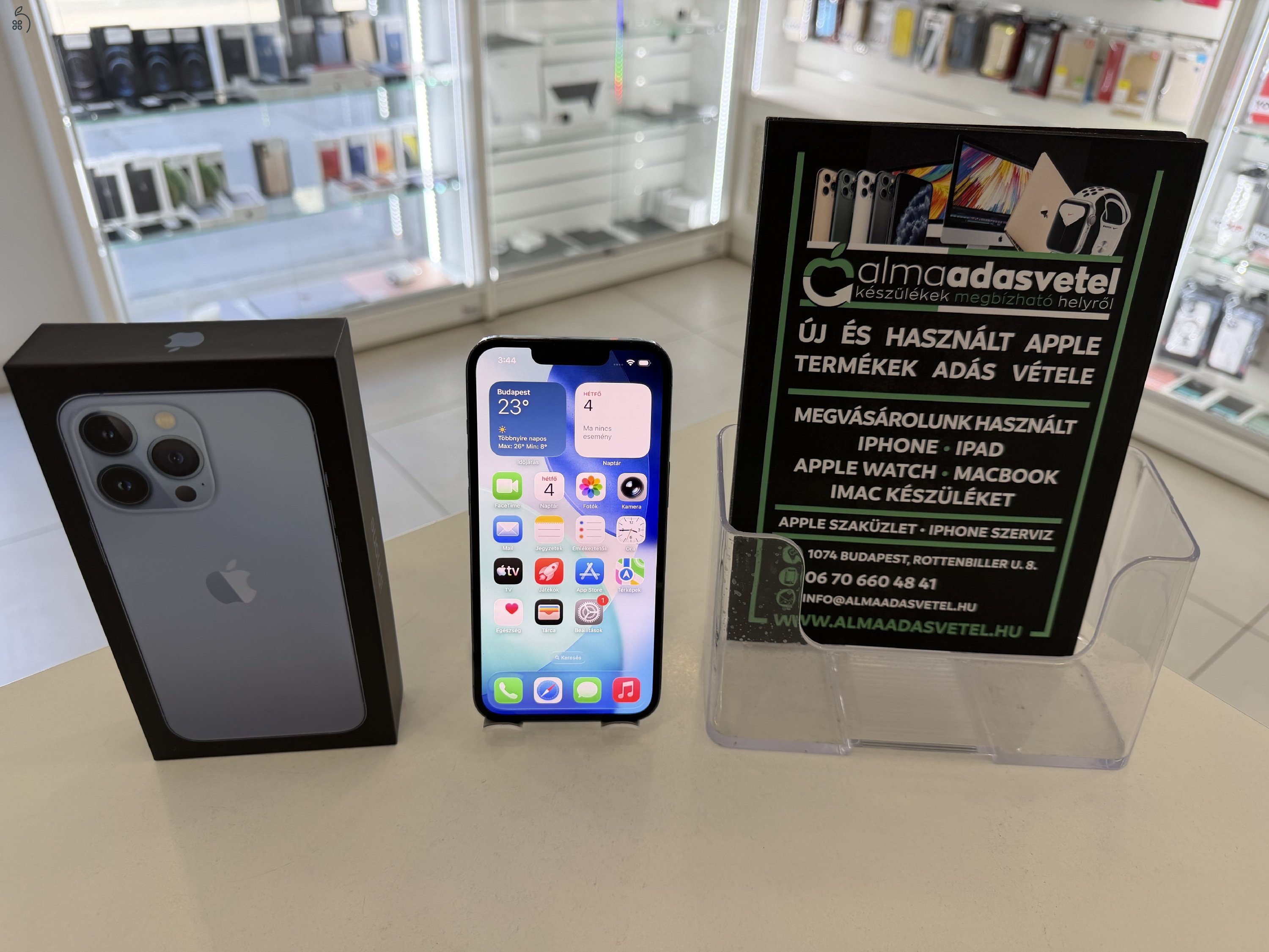 iPhone 13 Pro 128GB Független Újszerű/1 hónap gar./Akku 87%/p4875