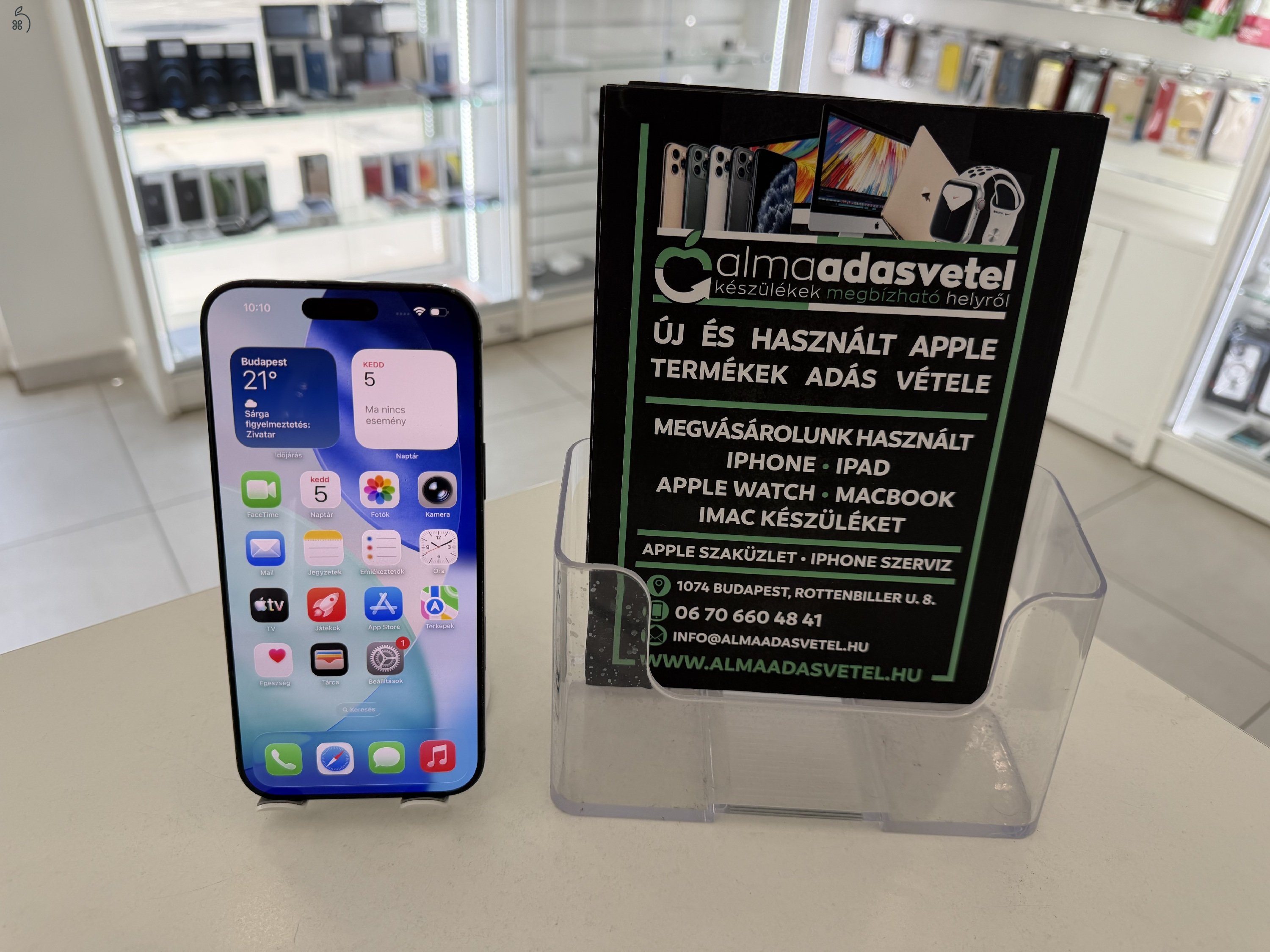 iPhone 16 Pro Max 256GB Független Használt/1 hónap gar./Akku 89%/p4877