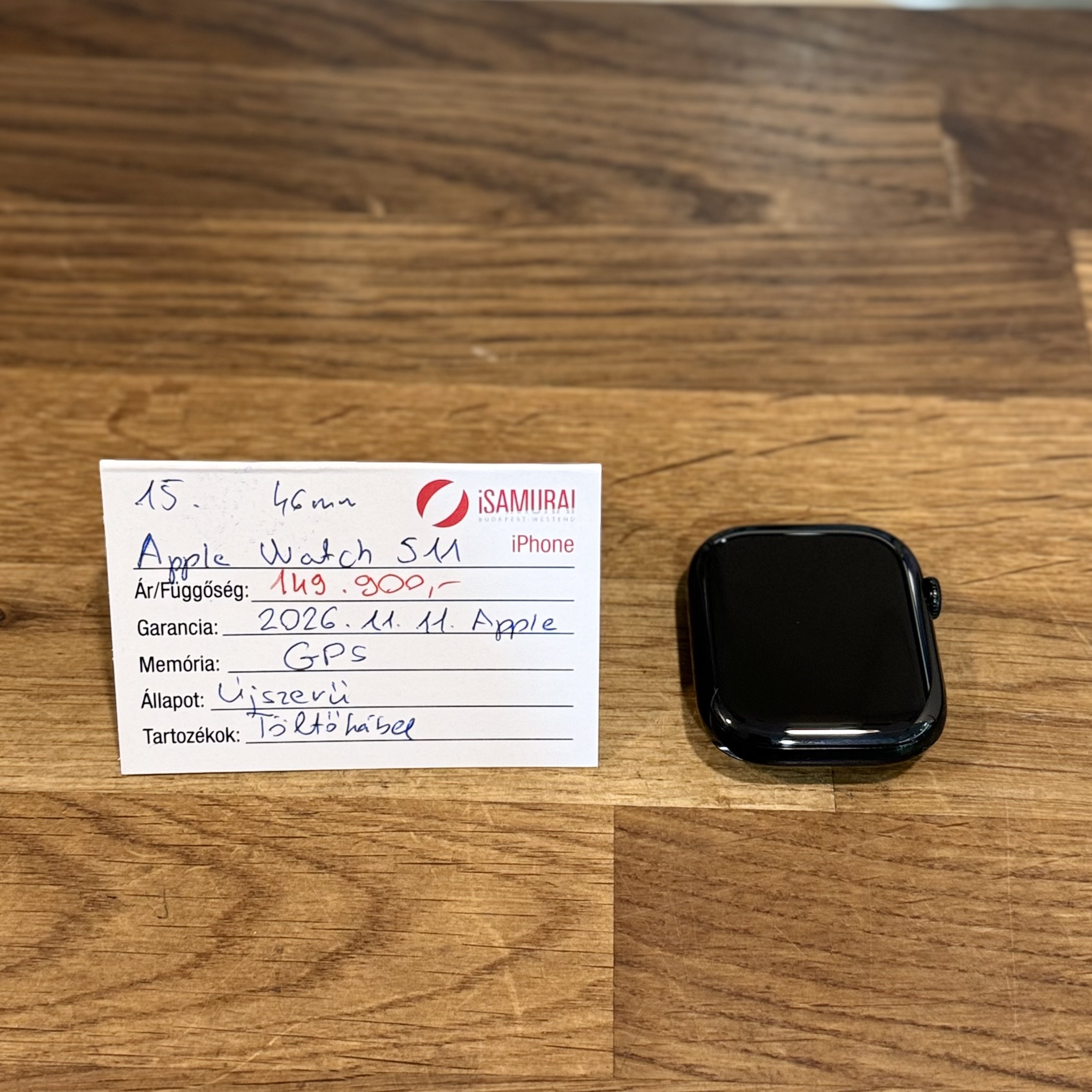 Apple Watch Series 11 – GPS – 46 mm – Jet Black (15. )