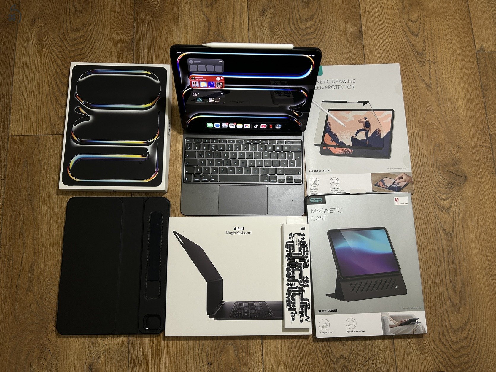 iPad Pro M4 13 Cellular 256GB + Magyar Magic Keyboard + Apple Pencil Pro