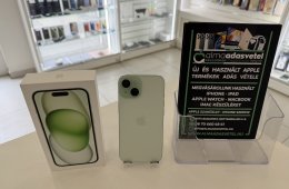 iPhone 15 128GB Zöld Független Hibátlan/1 hónap gar./Akku 96%/p4878