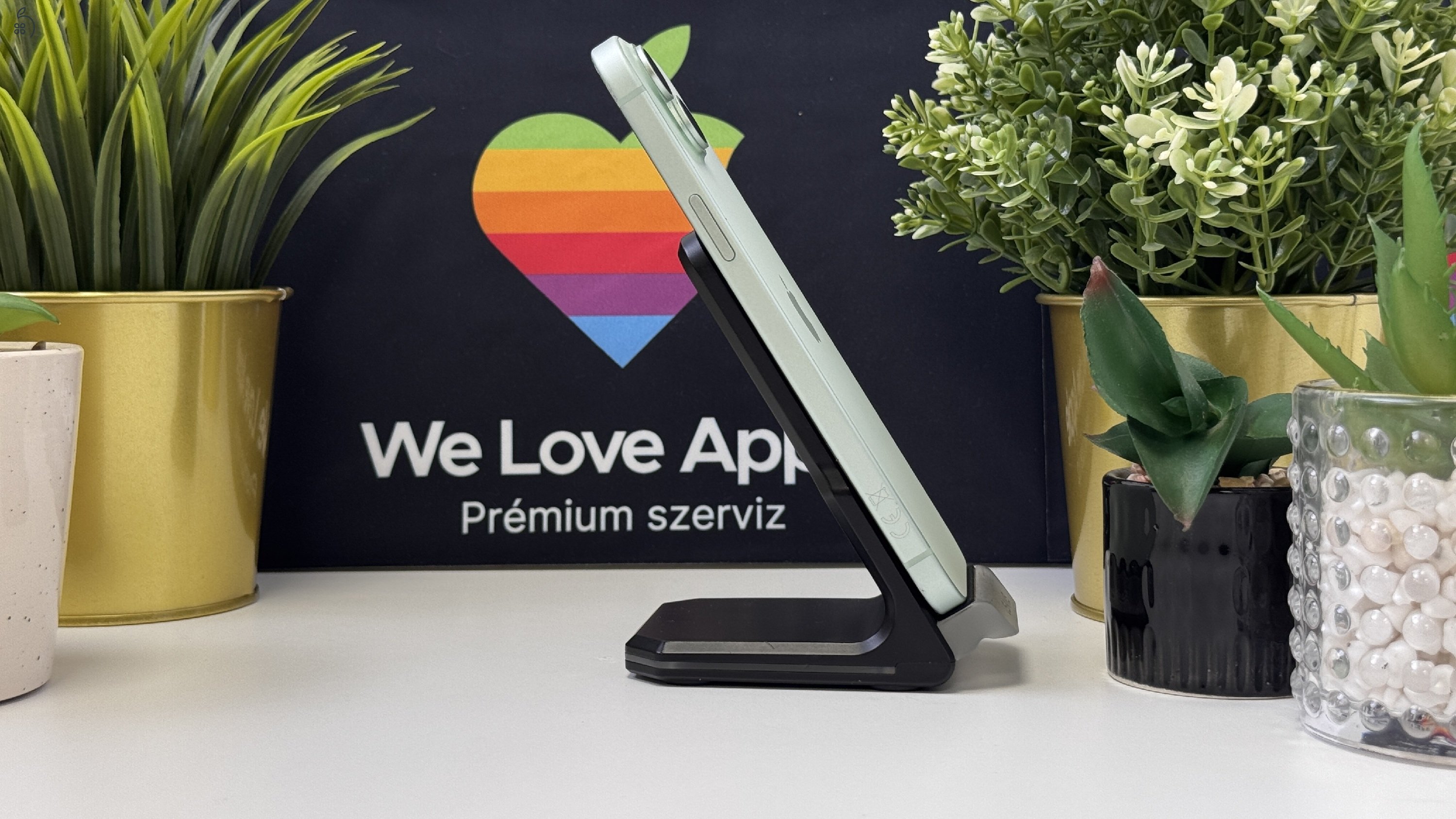  iPhone 15 Plus 128GB Zöld, Független - 1ÉV Garancia, Számla 