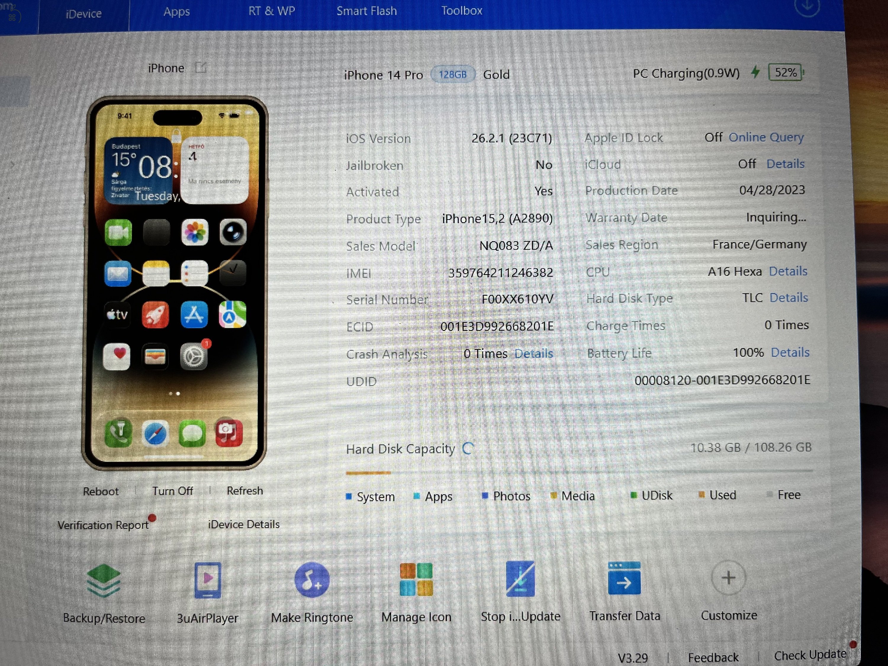 iPhone 14 Pro 128GB Új, nem felújított! Gold!
