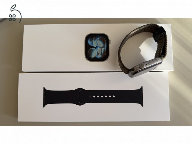 Karcmentes Apple Watch Series 11 GPS 46mm Space Grey Aluminium, gyári fekete szíjjal eladó-6 hónapos
