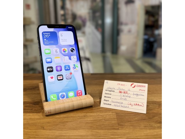 Apple iPhone 12 - 64GB - fekete - 100% akku (49.)