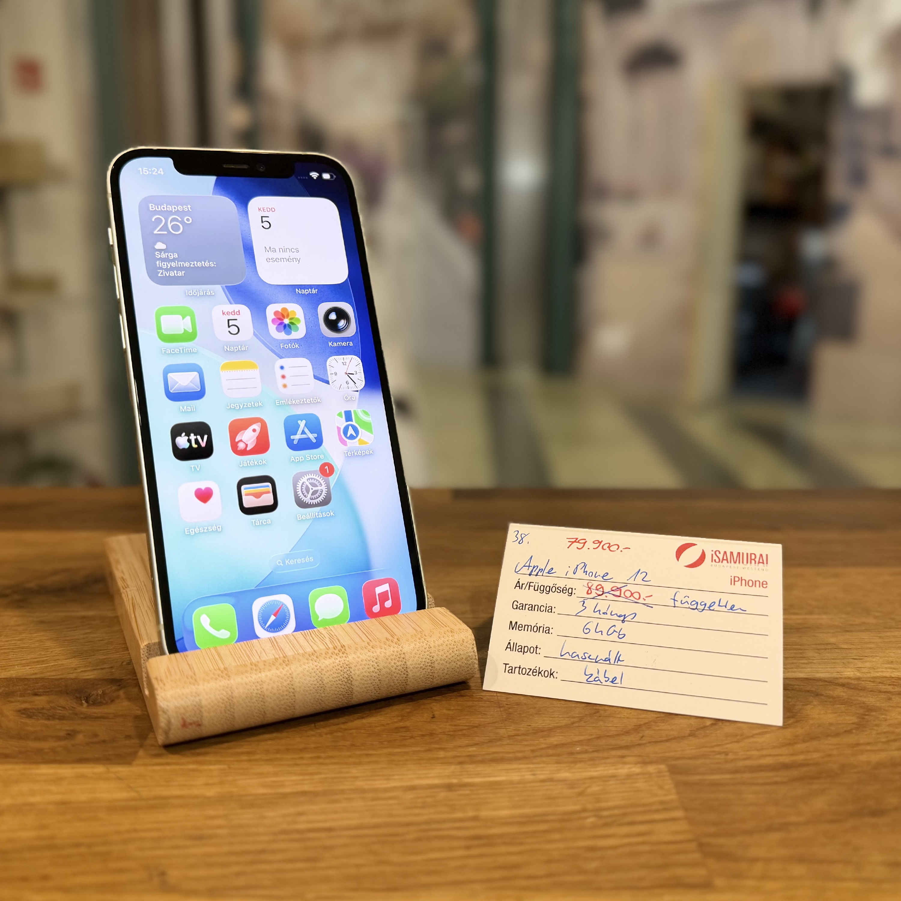 Apple iPhone 12 - 64GB - Zöld - (38.)