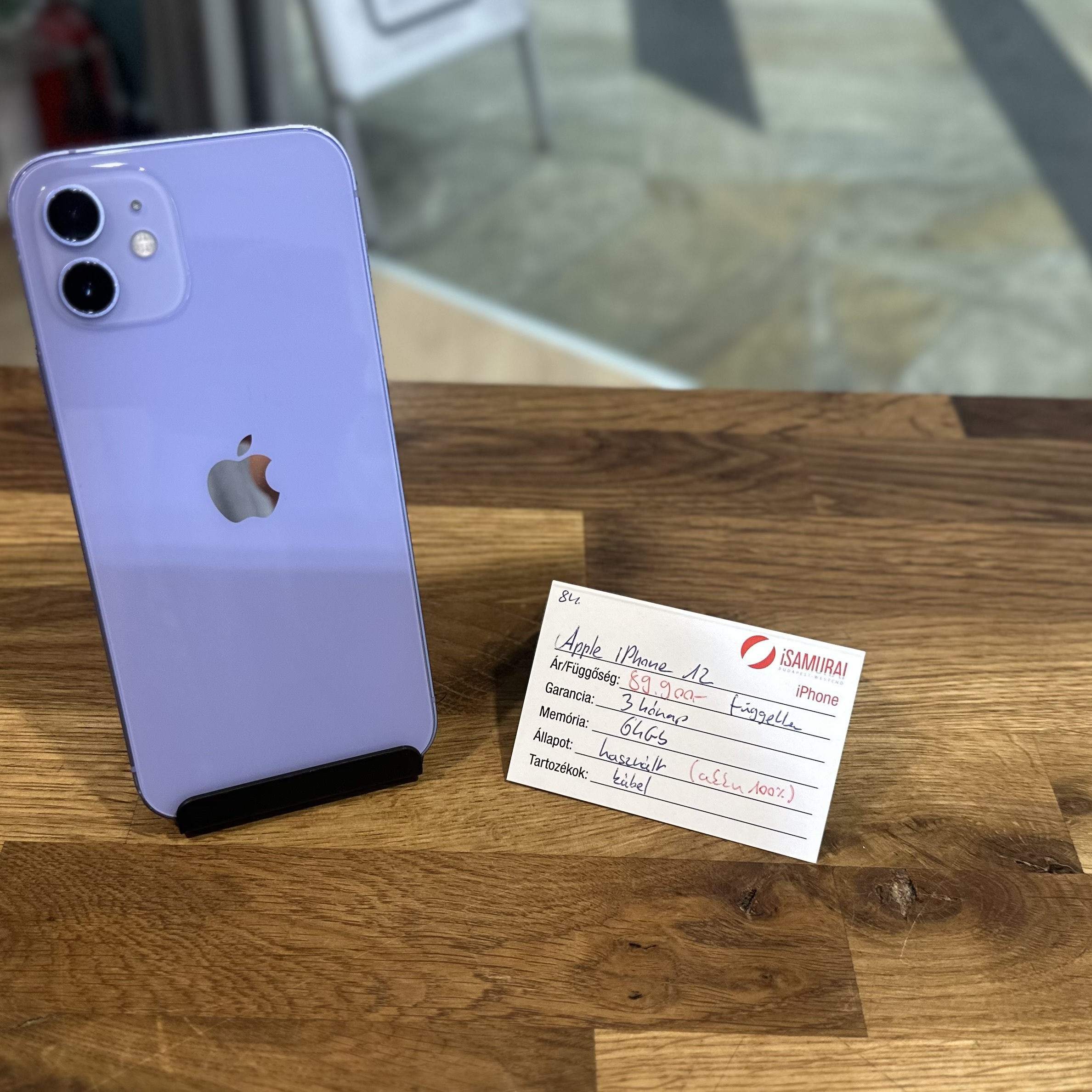 Apple iPhone 12 - 64GB - Lila - 100% akku (84.)
