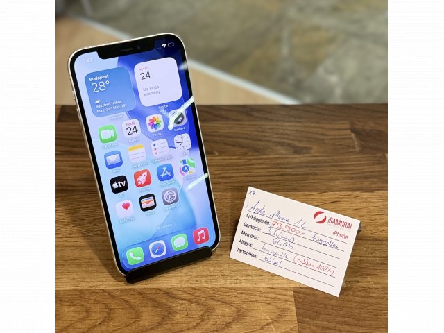 Apple iPhone 12 - 64GB - Fehér - 100% akku (17.)