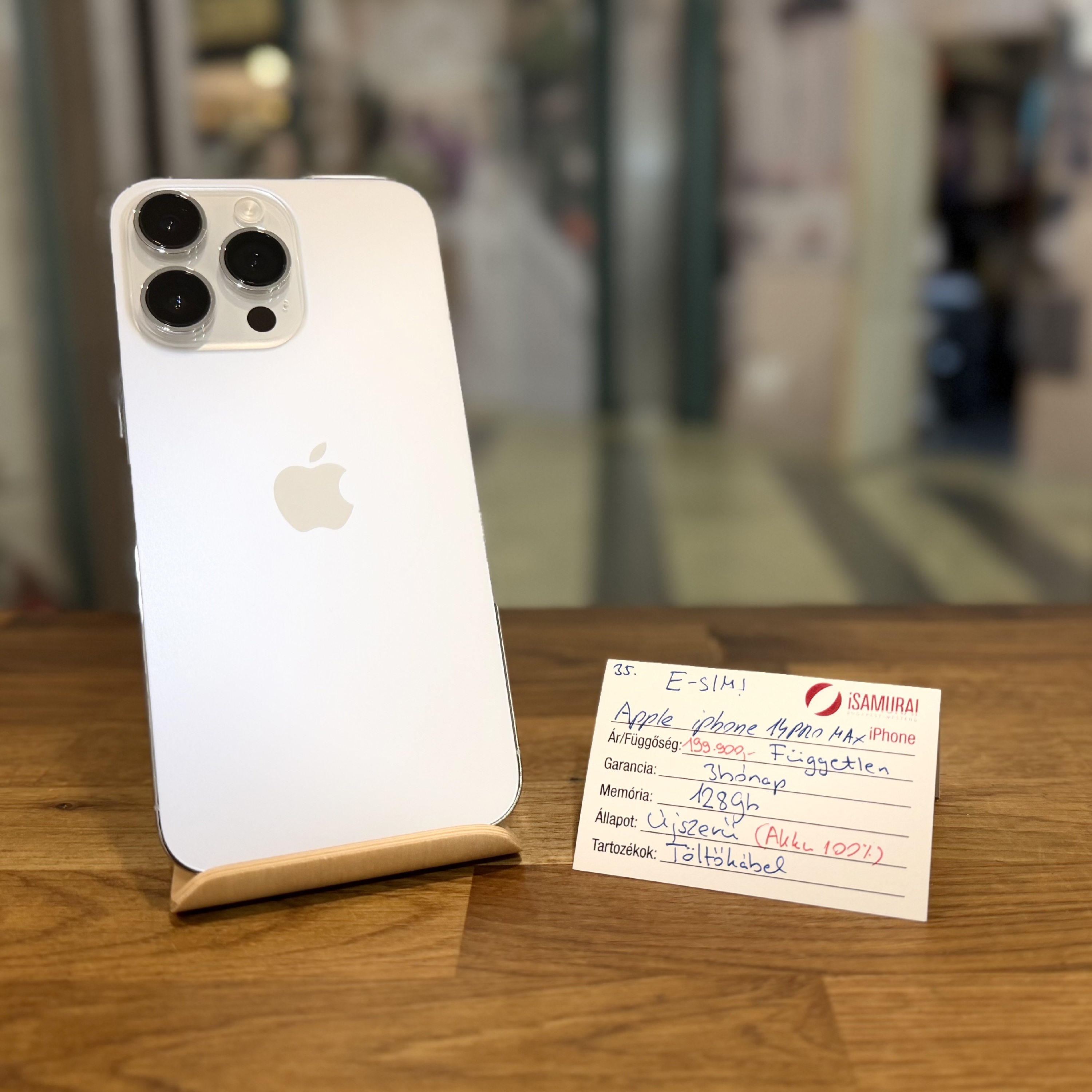 Apple iPhone 14 Pro Max - 128GB - 100% akku - E-SIM (35.)