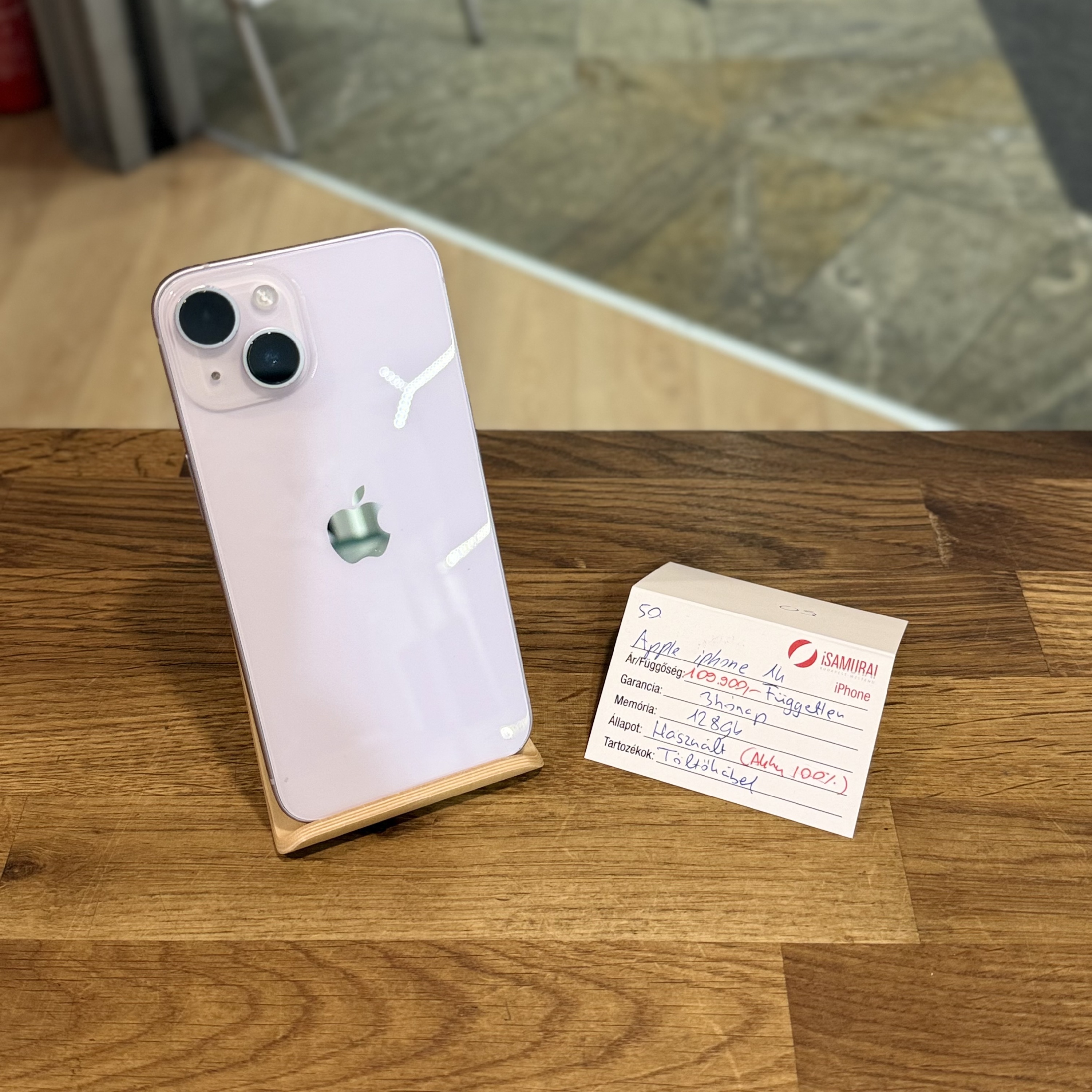 Apple iPhone 14 - 128GB - Lila - 100% akku (50)