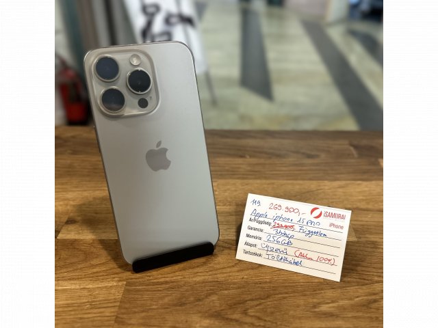 119. Apple iPhone 15 Pro - 256GB - Natúr Titán - 100% akku