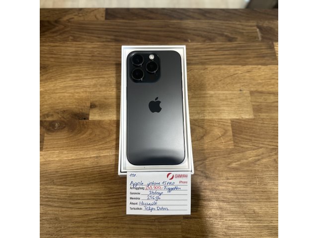 Apple iPhone 15 Pro - 256GB - Fekete Titan (137.)