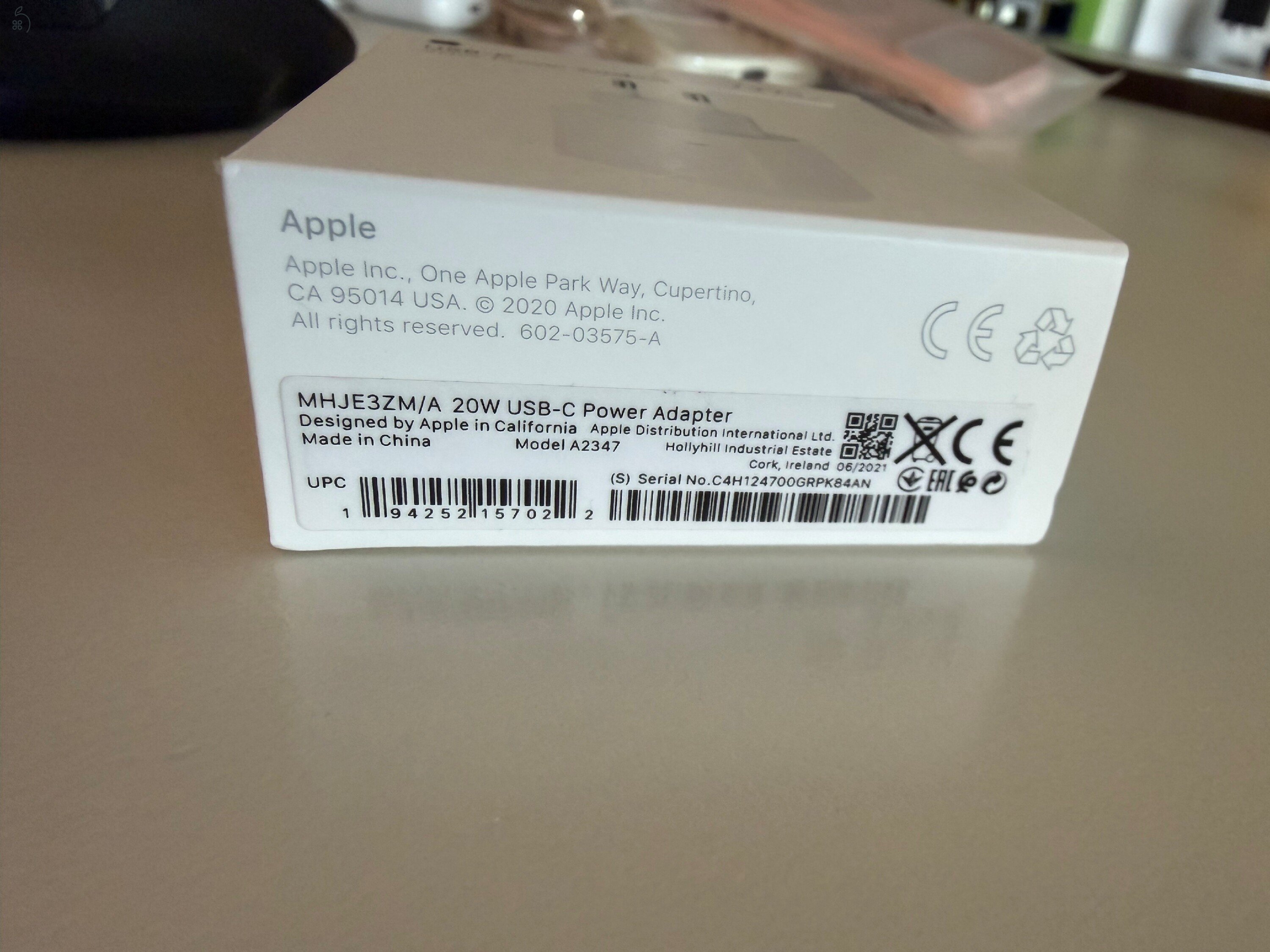 Apple USB C töltőadapter 20W