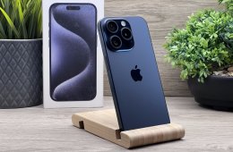 iPhone 15 Pro Blue Titanium 256GB 2 ÉV Garanciával 92%