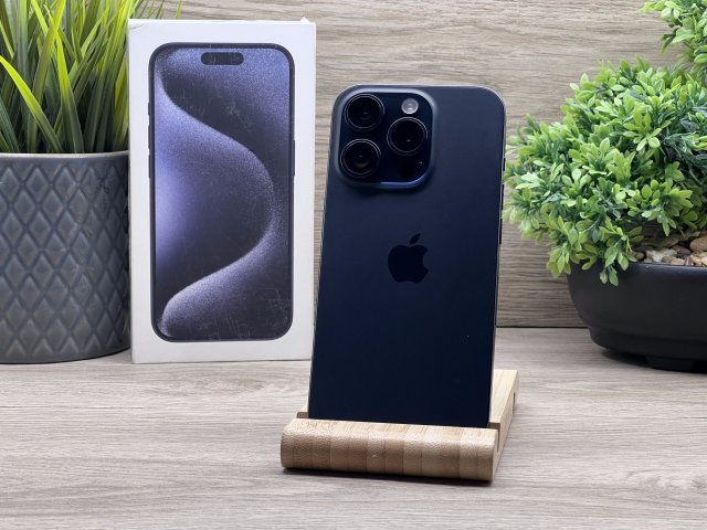 iPhone 15 Pro Blue Titanium 256GB 2 ÉV Garanciával 92%