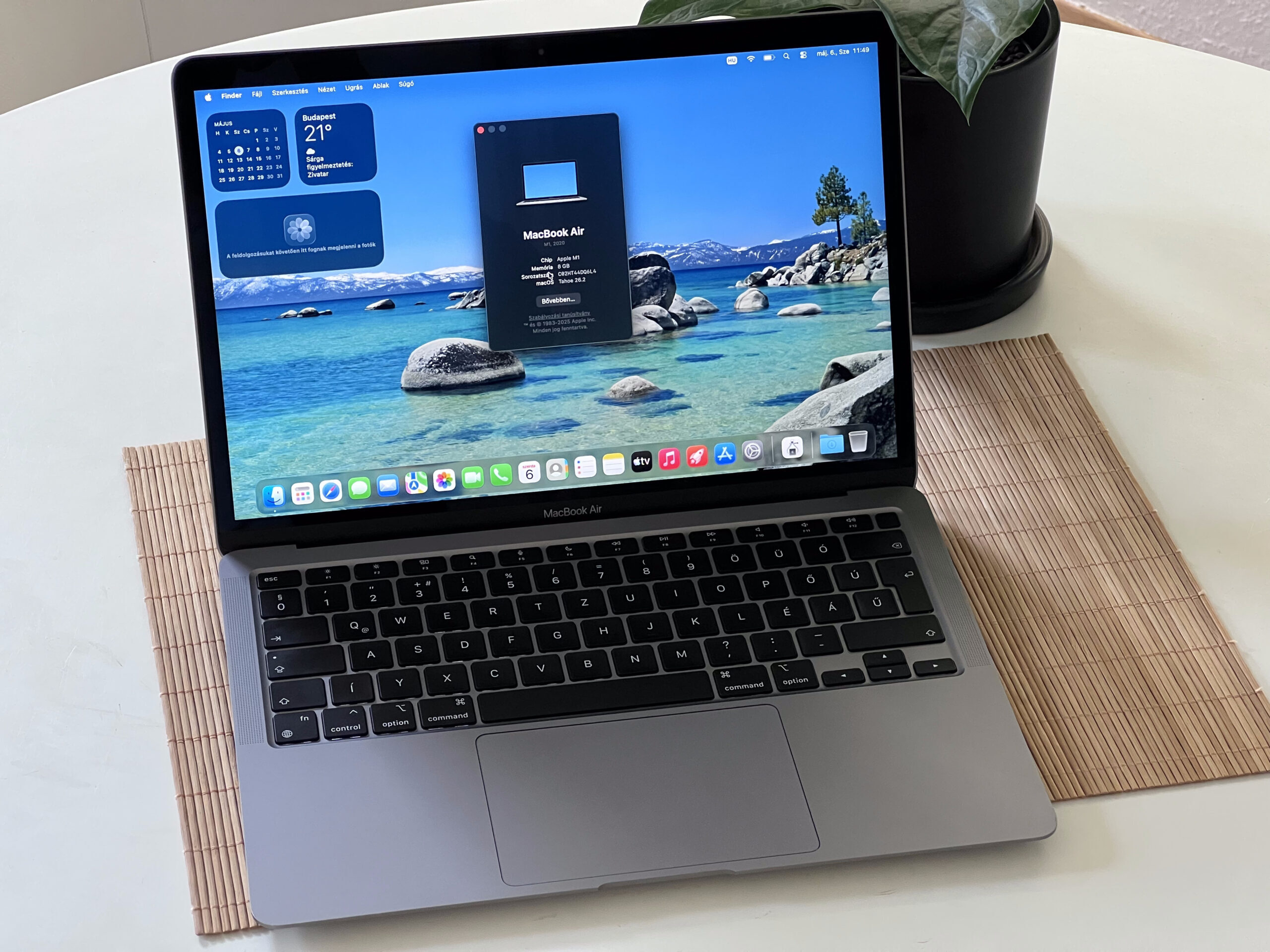 MacBook Air 2020 M1 13” 256GB 8GB 2 ÉV Garanciával