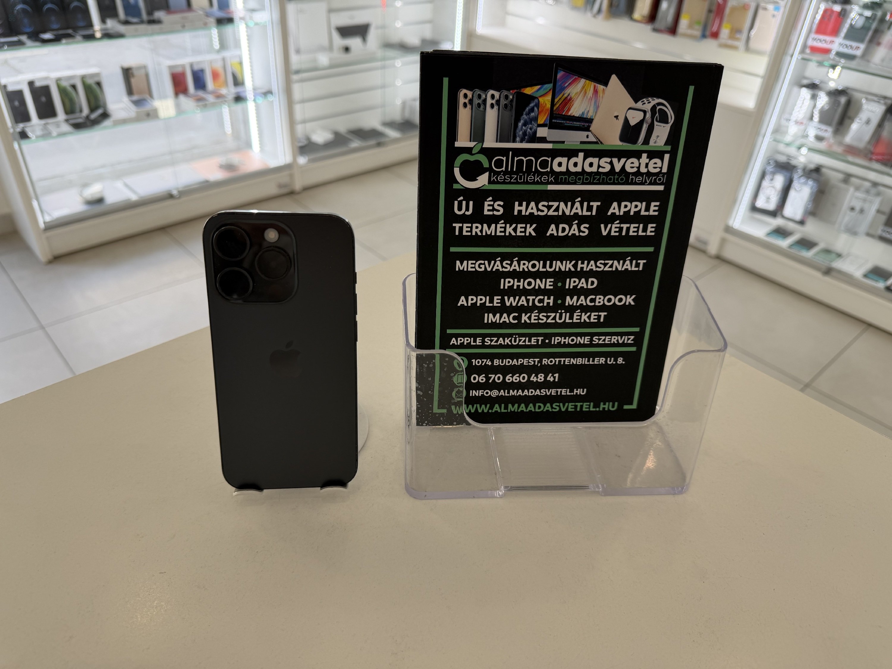 iPhone 15 Pro 256GB Független Használt/1 hónap gar./Akku 86%/p4880