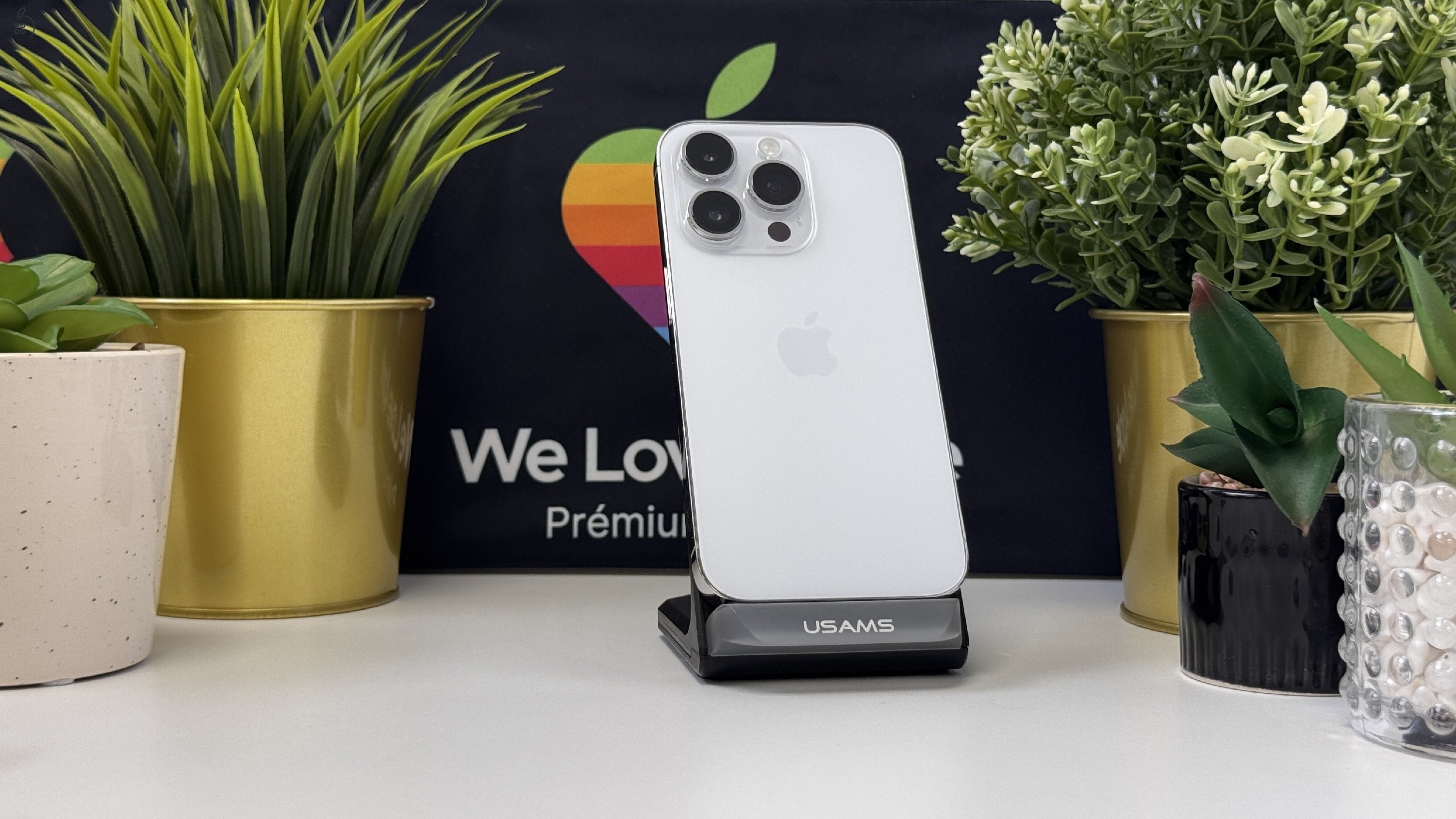  iPhone 14 Pro 256GB Fehér, Független - Számla, 1ÉV Garancia 