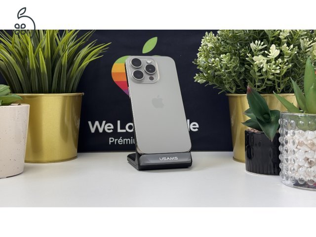 iPhone 15 Pro 128GB Natúr Titán, Független - Számla, 1ÉV Garancia